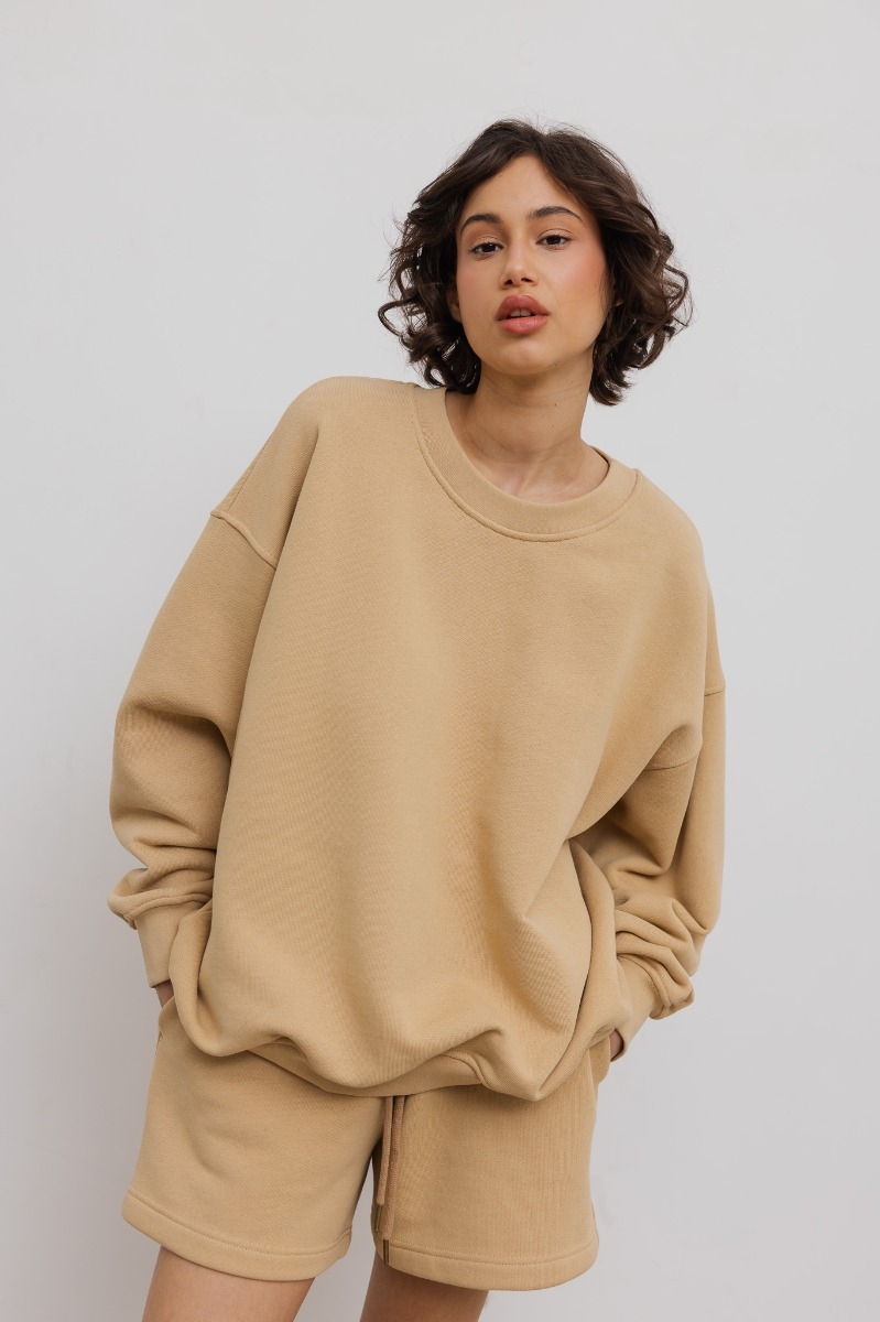 Bluza typu oversize  w kolorze BISQUIT