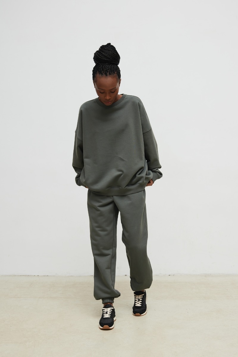 Spodnie dresowe typu jogger w kolorze ANTHRACITE - STAGER