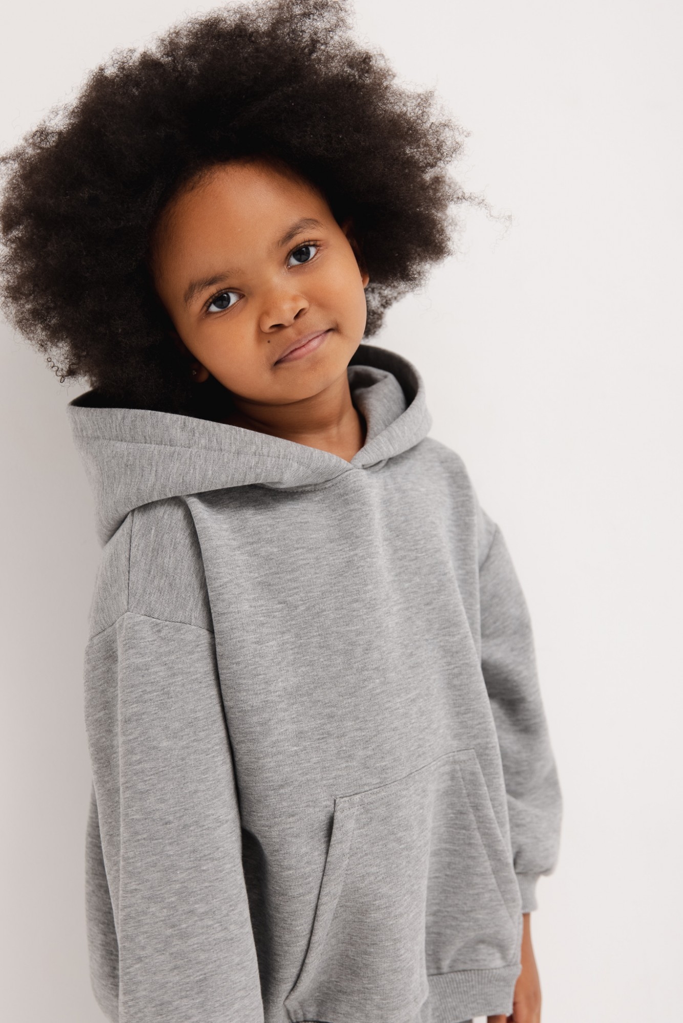MINI bluza z kapturem i kieszonką w kolorze DEEP GREY - HOGAN-80-86 (12