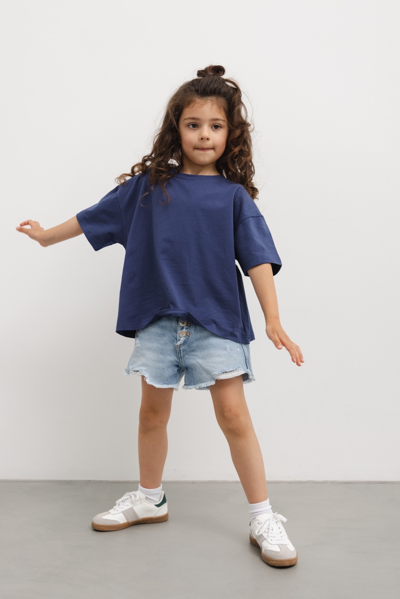 MINI t-shirt o kroju oversize w kolorze NAVY BLUE - CLIQUE-80-86 (12