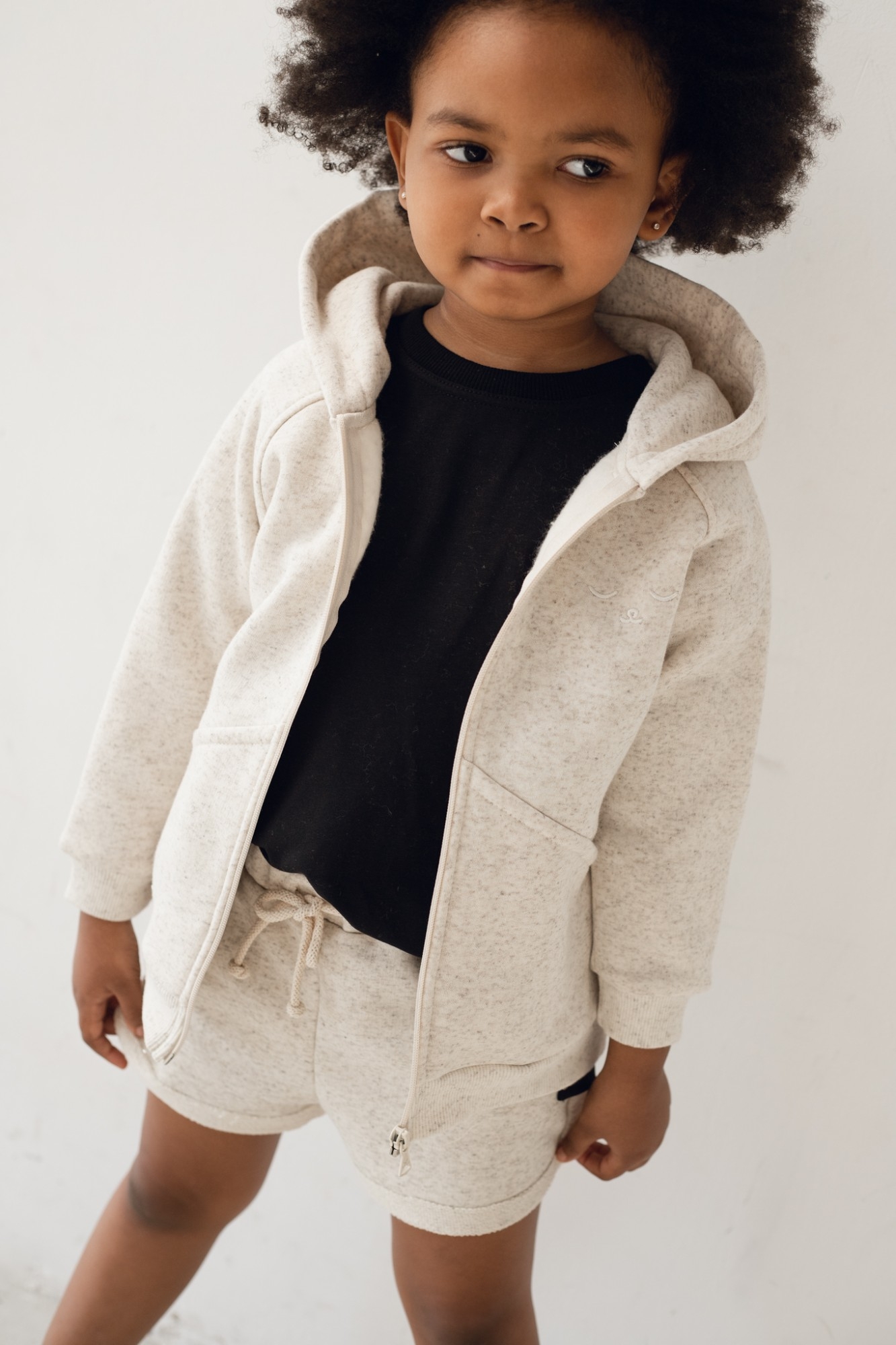 MINI bluza rozpinana w kolorze BEIGE z dodatkiem konopii - DALLAS KONOPIA-80-86 (12