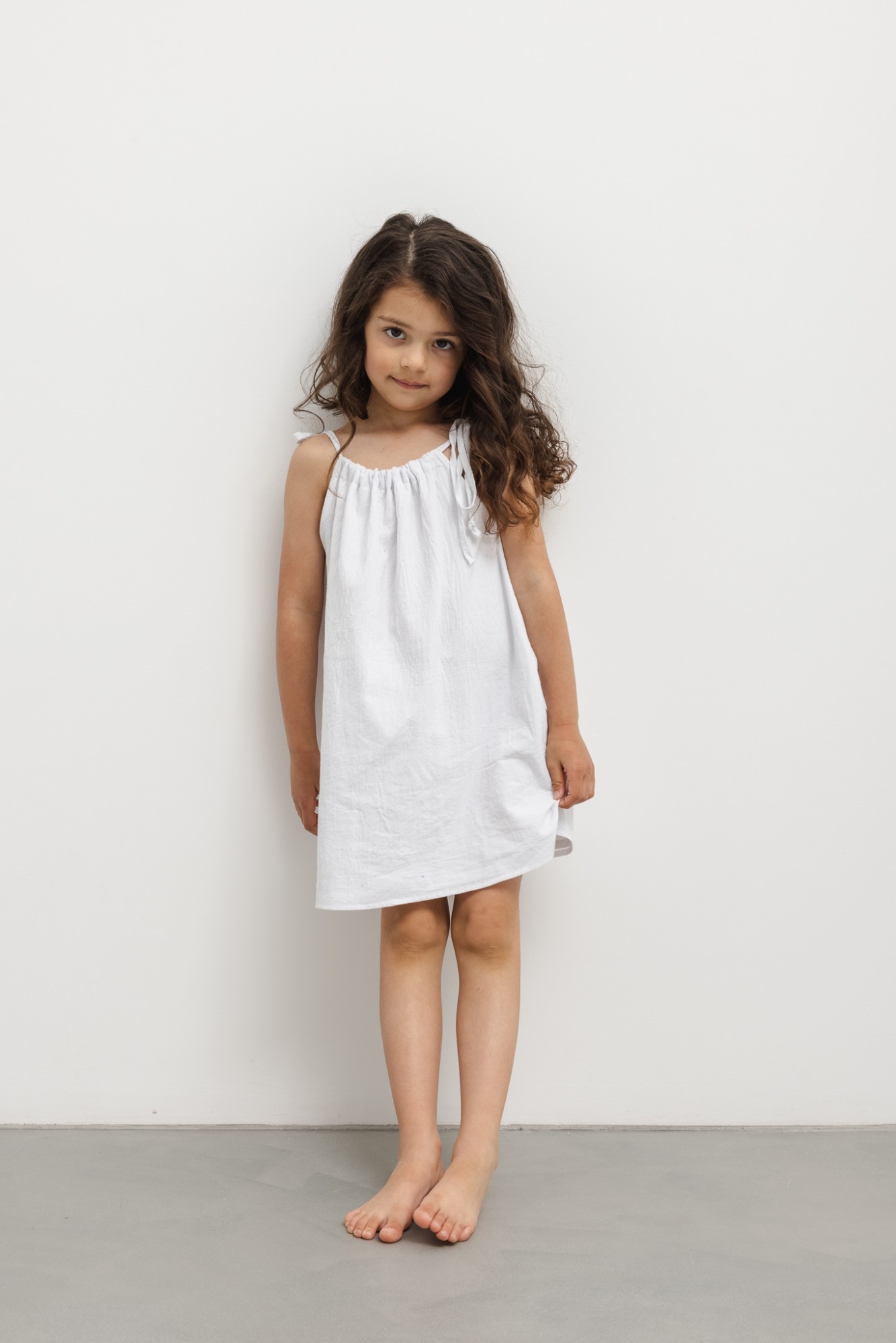 MINI sukienka BAWEŁNIANA a w kolorze CLASSIC WHITE - GABBY-104-110 (4
