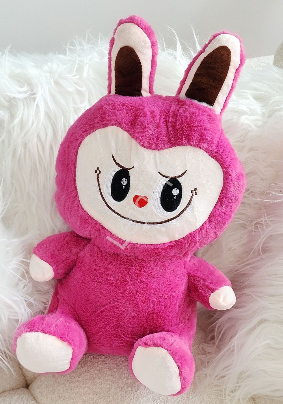 Dua maskotka Labuubu 50cm fuksja