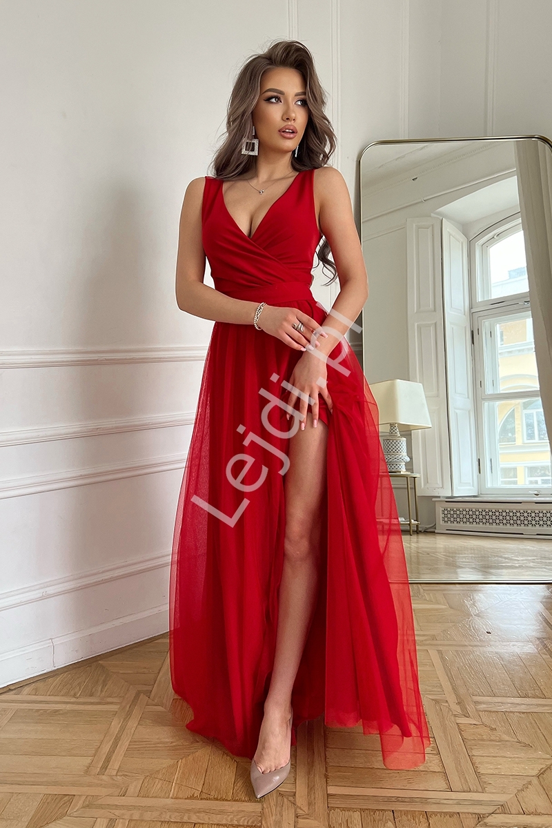Image of Czerwona suknia na studniówkę, wesele, sylwestra HB248