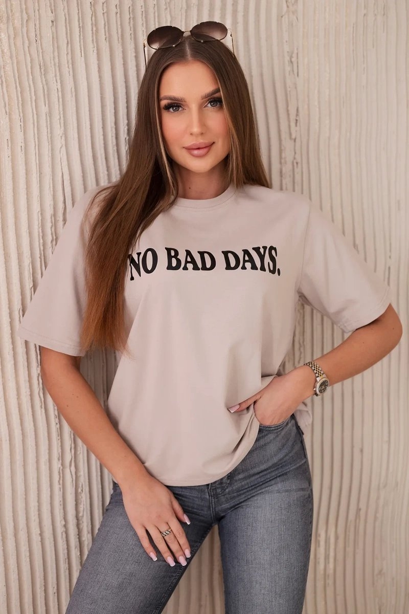 Bluzka baweniana No Bad Days beowa