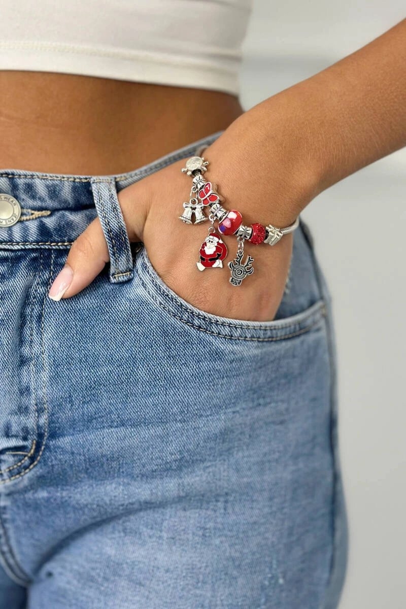 Bransoletka z motywem witecznym SL433-29 Mikoaj z Workiem-1