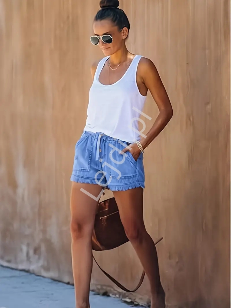 Spodenki jeansowe ciemno niebieskie