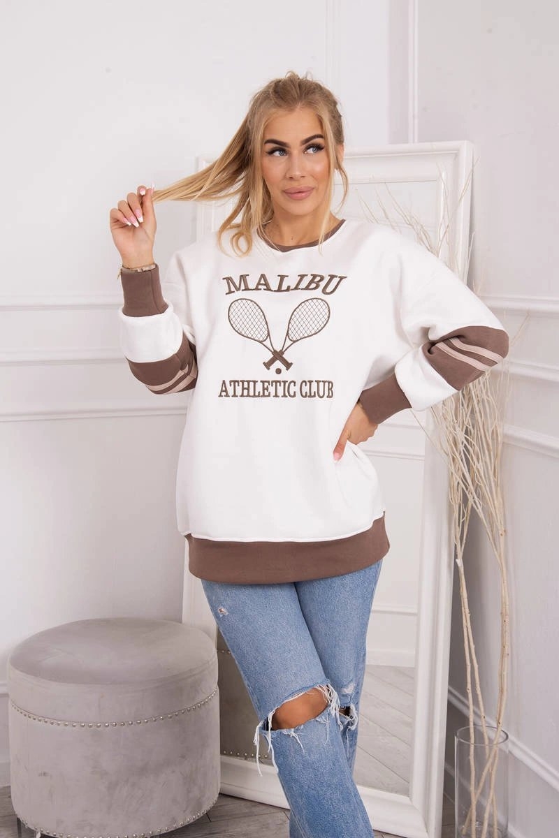 Image of Bluza ocieplana Malibu ecru+mocca