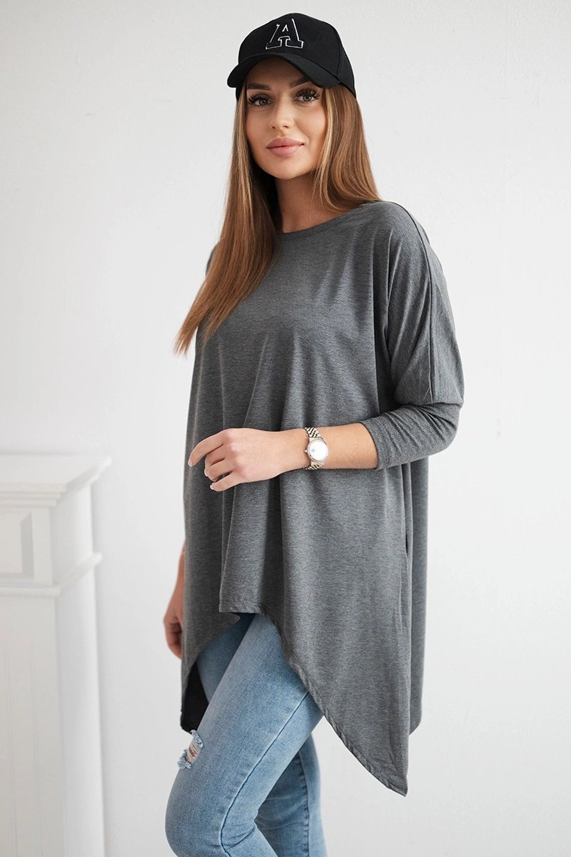 Bluzka oversize grafit melan