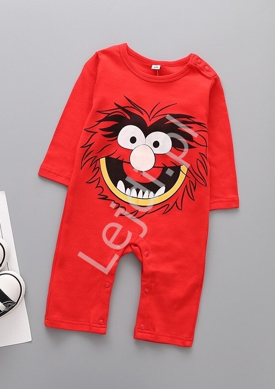 Image of Czerwony rampers dziecięcy Muppety Zwierzak