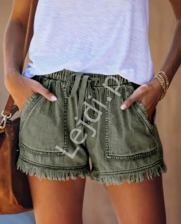 Spodenki jeansowe khaki