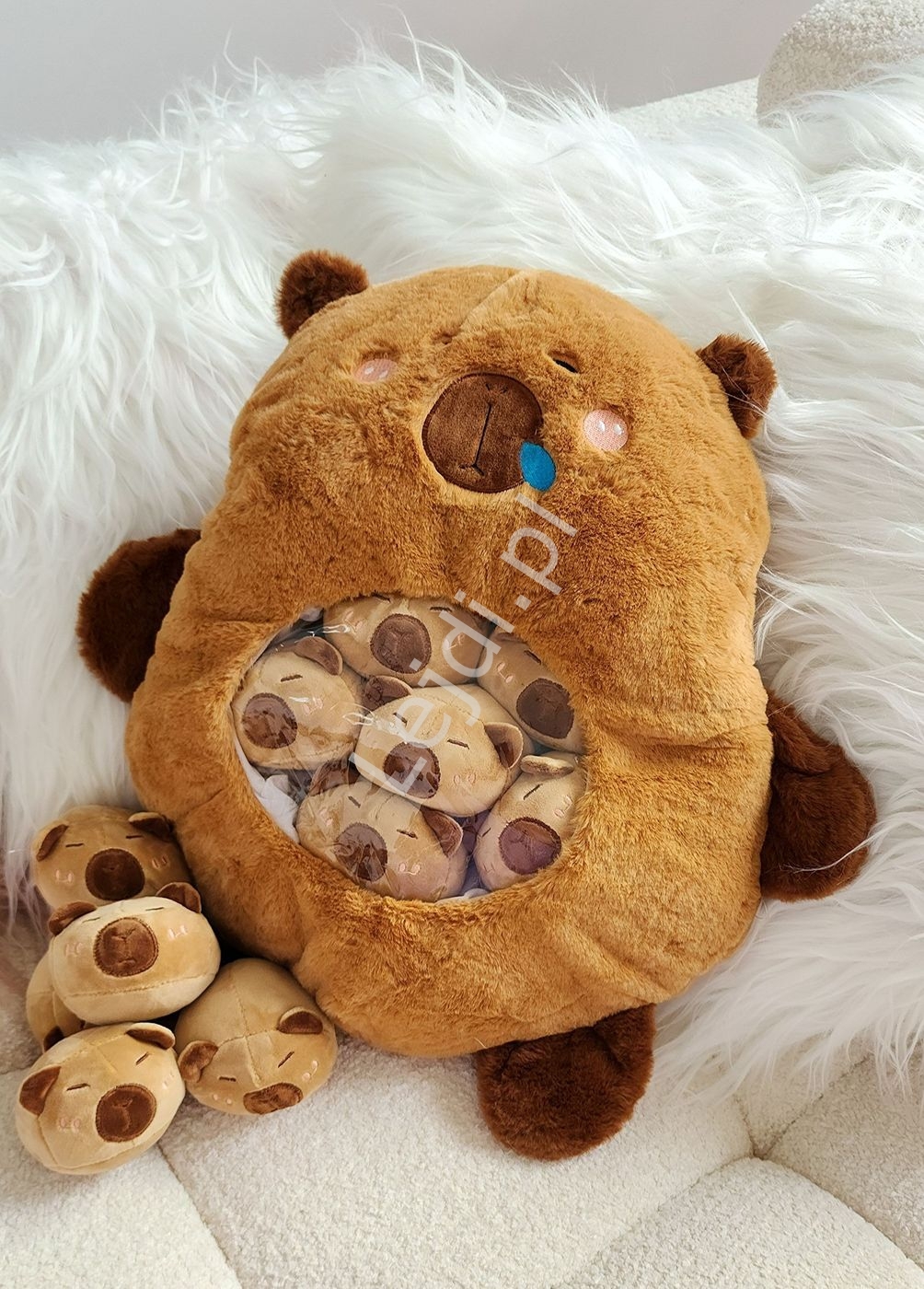 Dua maskotka Kapibara, capybara z 5 maymi kapibarkami 50cm
