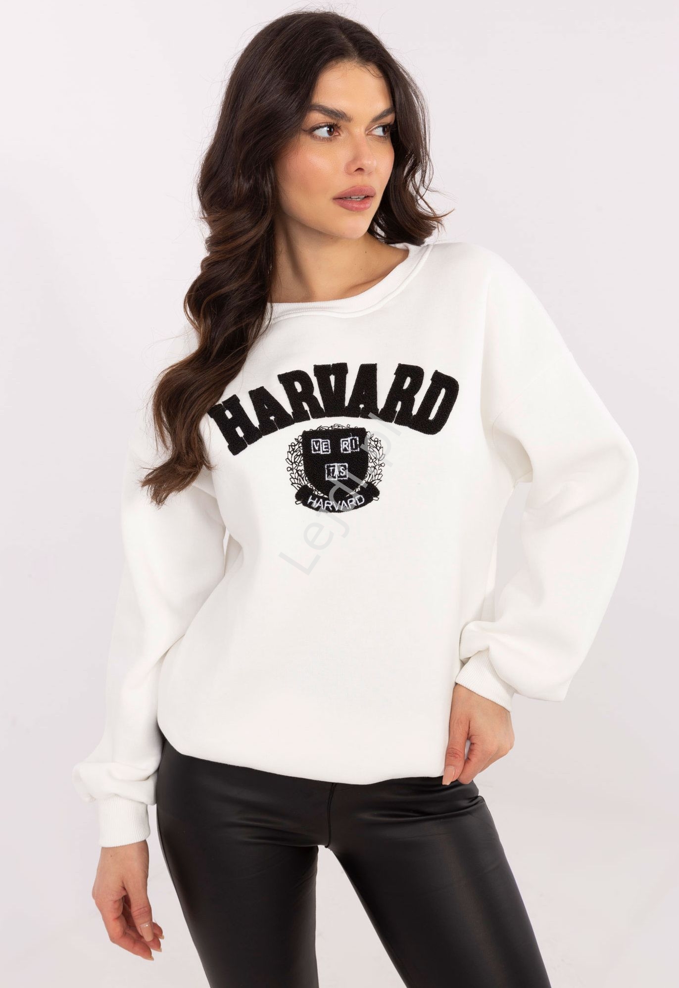 Bluza z napisem barankowym Harvard biaa 16.01