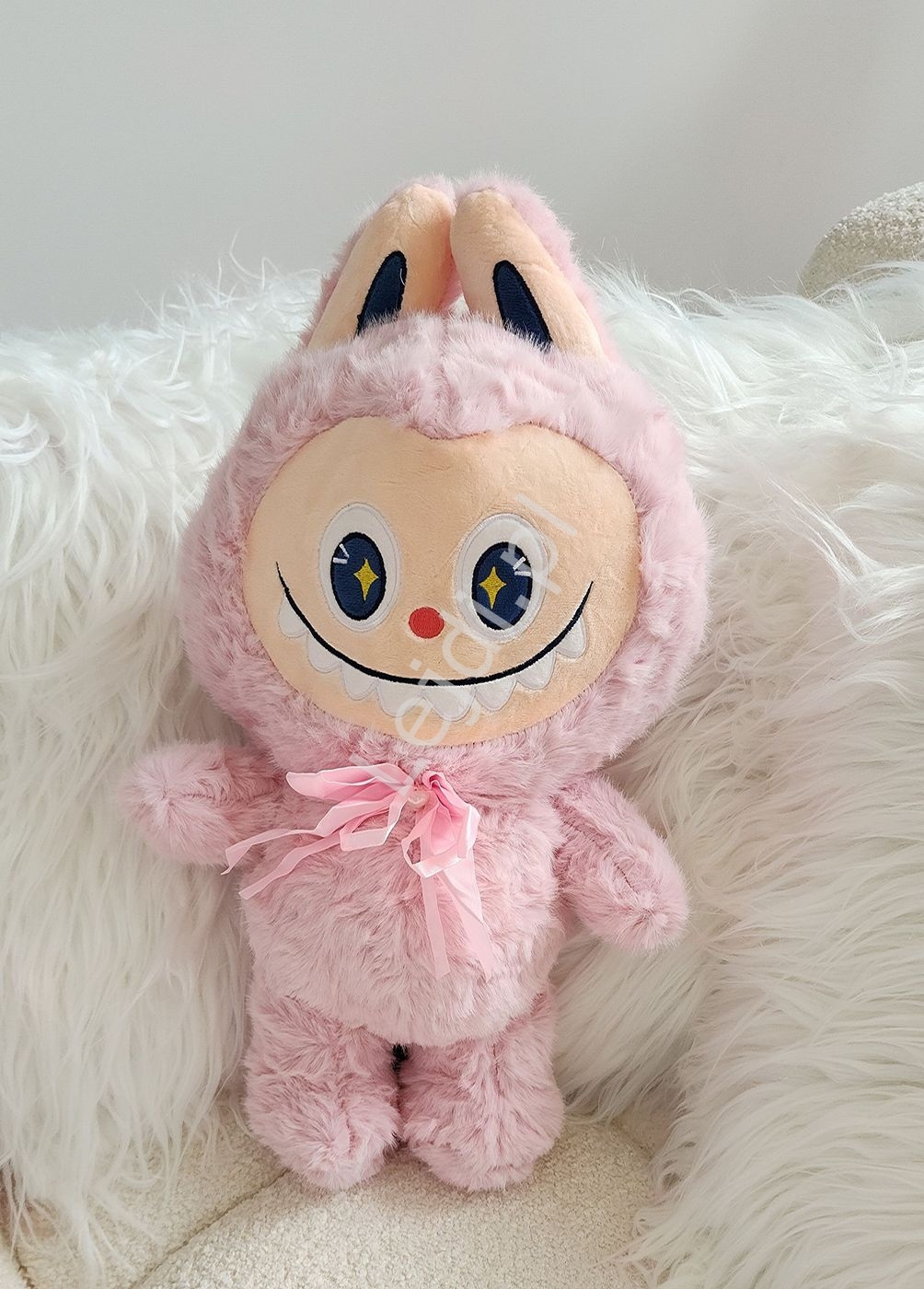 Dua maskotka Labuubu 45cm z miciutkim futerkiem jasny r