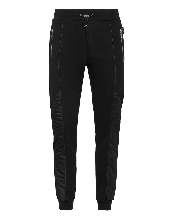 Philipp Plein Men - Spodnie Dresowe Z Łączonych Materiałów