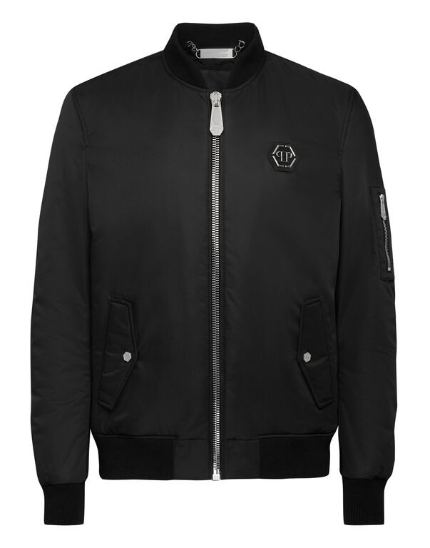 Philipp Plein Men - Kurtka Typu Bomber Z Logo