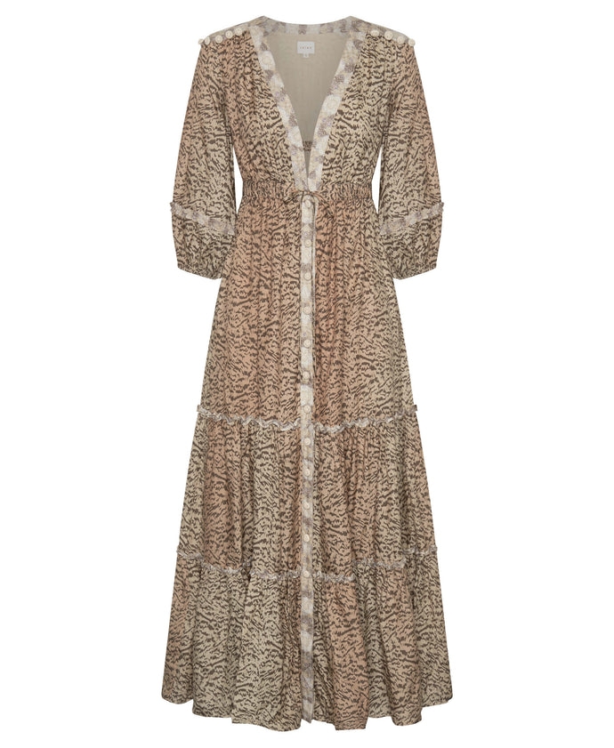 Ixiah - Sukienka Maxi W Zwierzęcy Print 