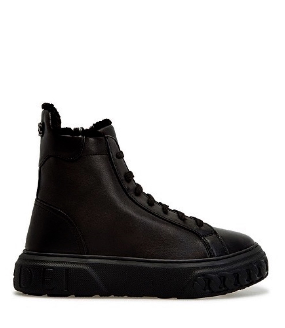 Casadei - Sneakersy Z Futrzanym Wykończeniem I Logo