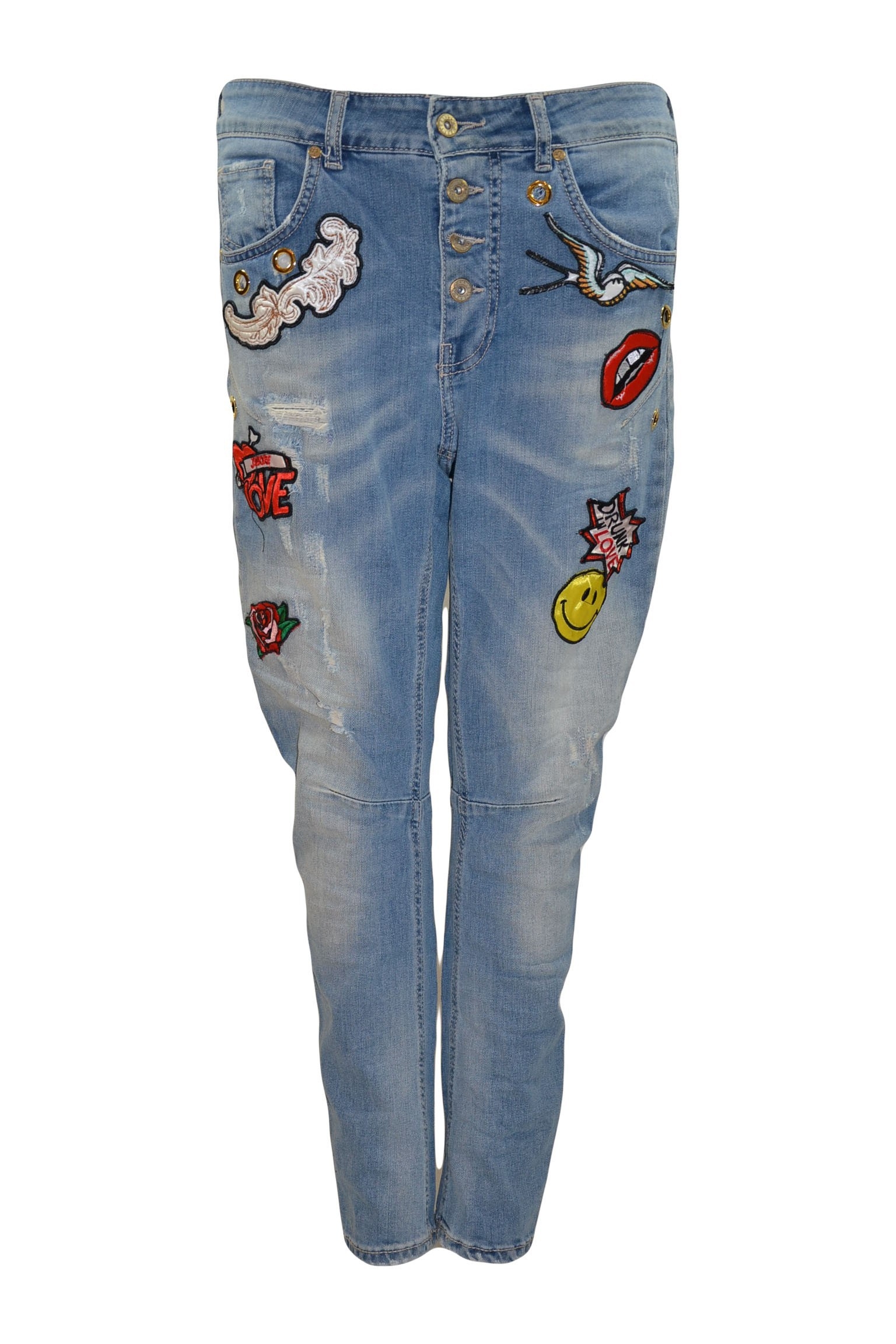 Rossodisera Jeansy Boyfriend J3097rose
