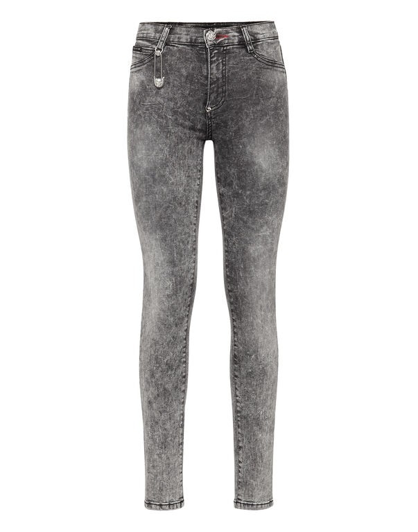 Philipp Plein Jeansy Pins Iconic Storm Grey