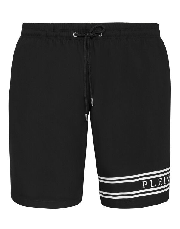 Philipp Plein Men - Spodenki Kąpielowe Z Logo