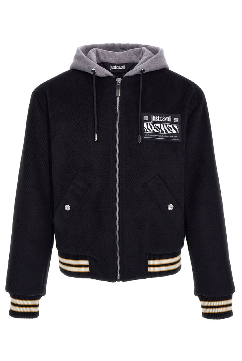 Just Cavalli Men - Kurtka Typu Bomber Z Logo