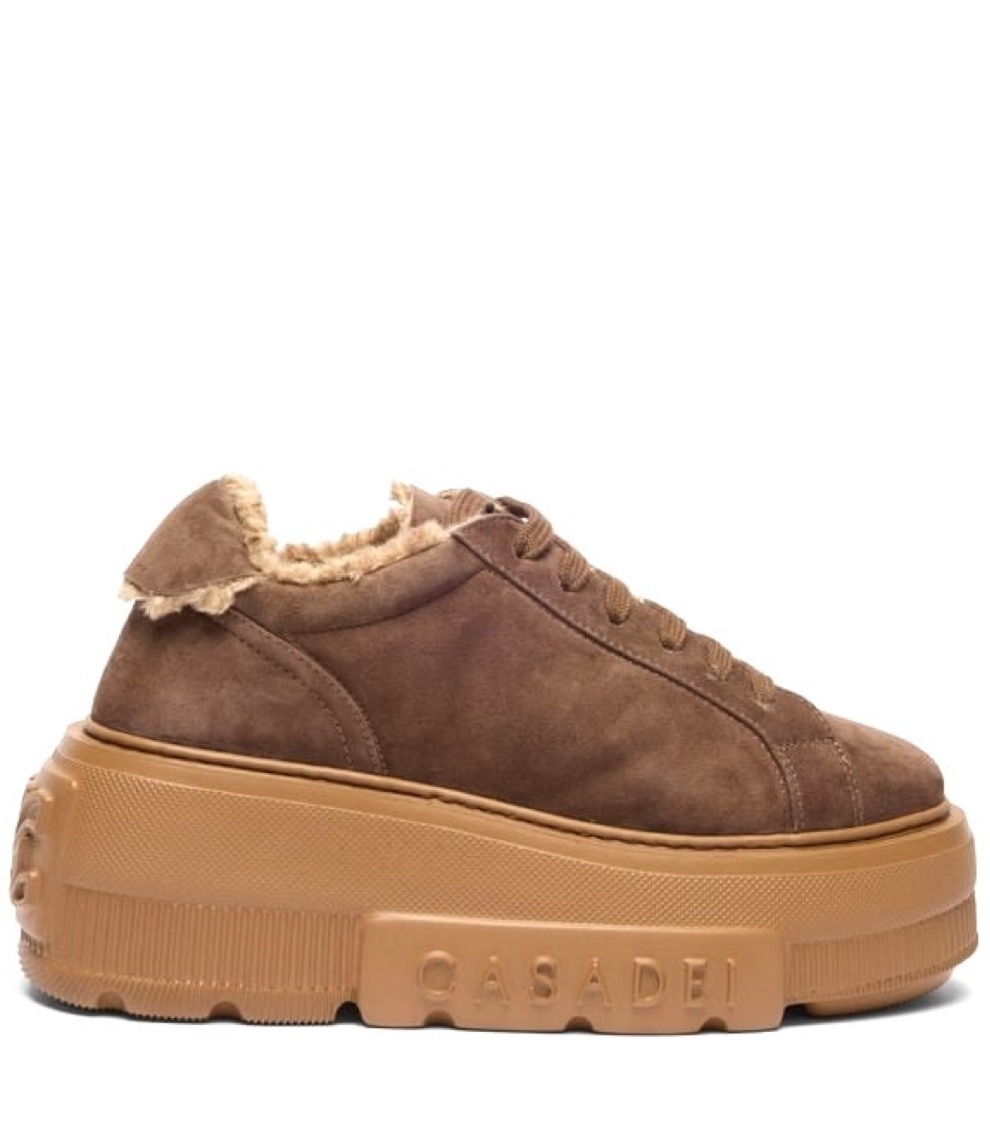 Casadei - Zamszowe Sneakersy Z Ociepleniem