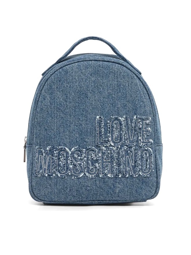 Love Moschino - Jeansowy Plecak Z Logo