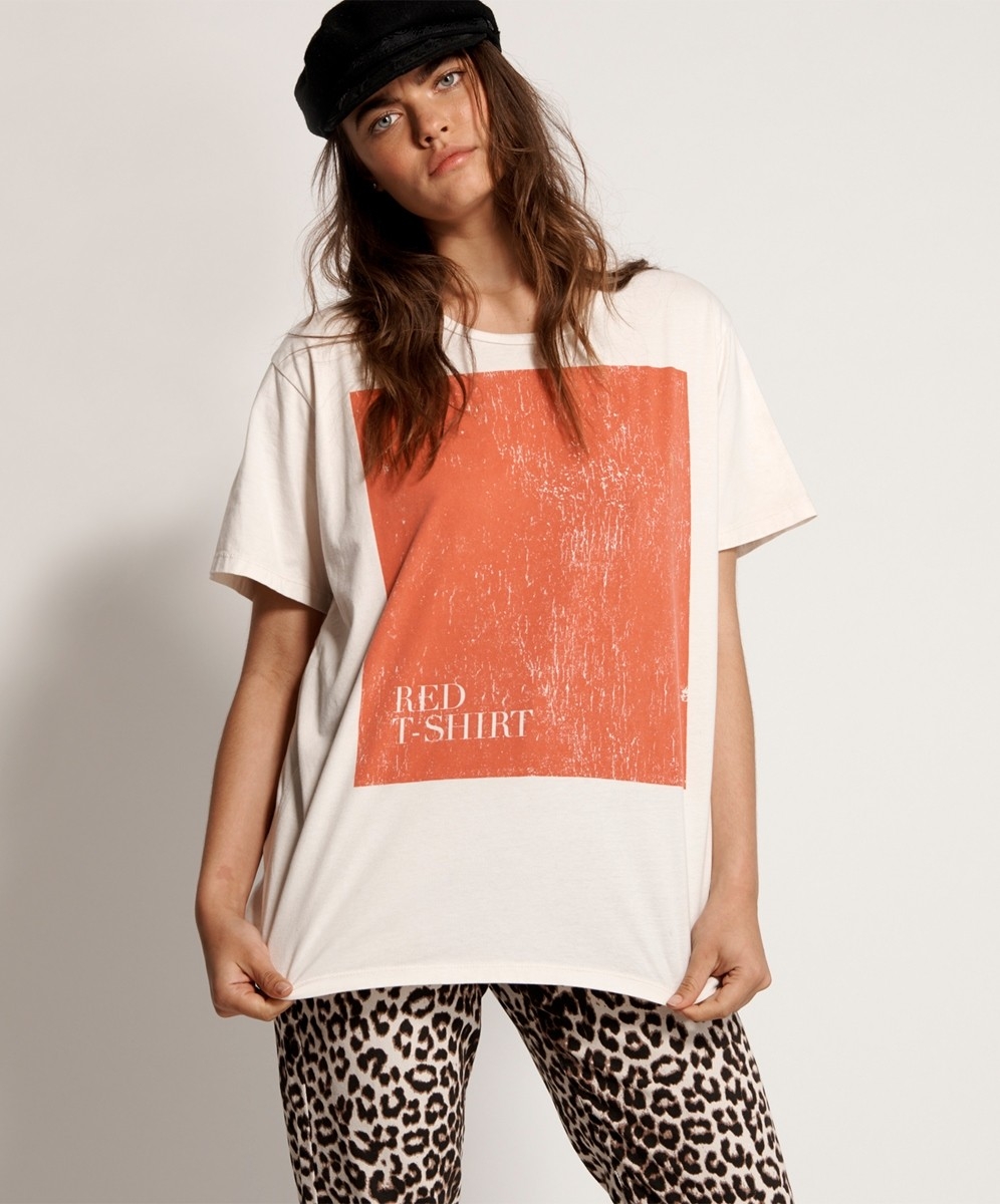 Oneteaspoon Tshirt White Red