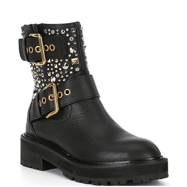 Kurt Geiger - Bikery Z Ozdobną Cholewką 