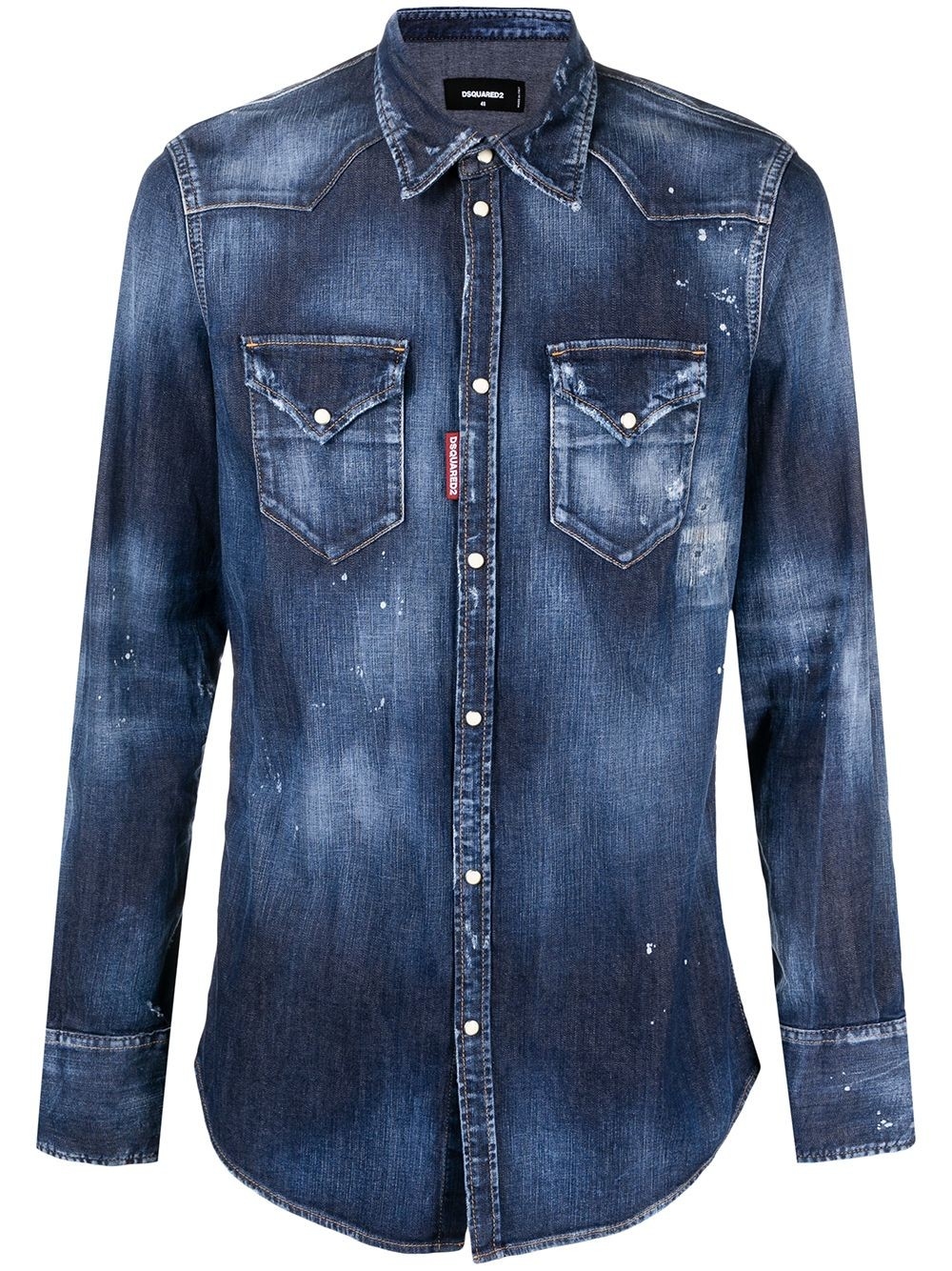 Dsquared2 Men - Koszula Jeansowa Z Logo