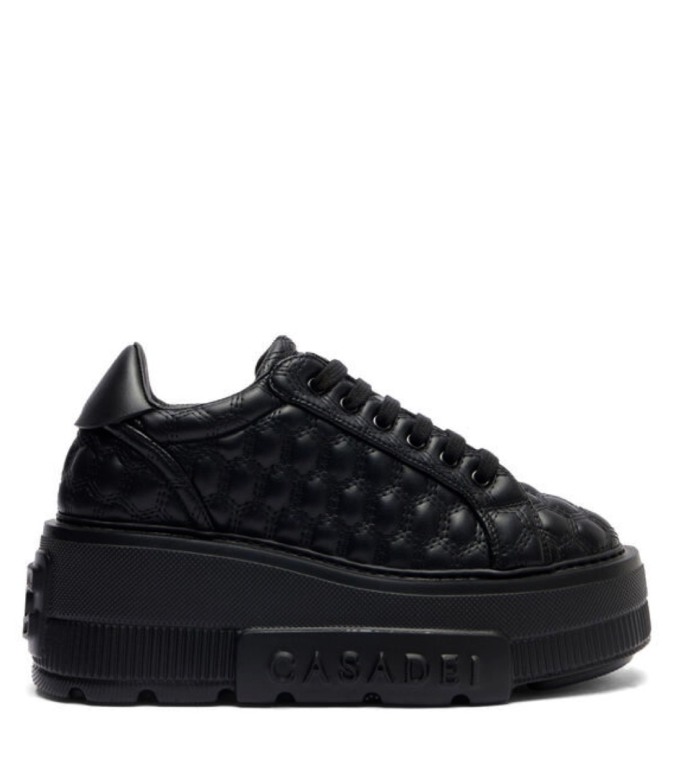 Casadei - Pikowane Sneakersy Na Platformie Z Logo 