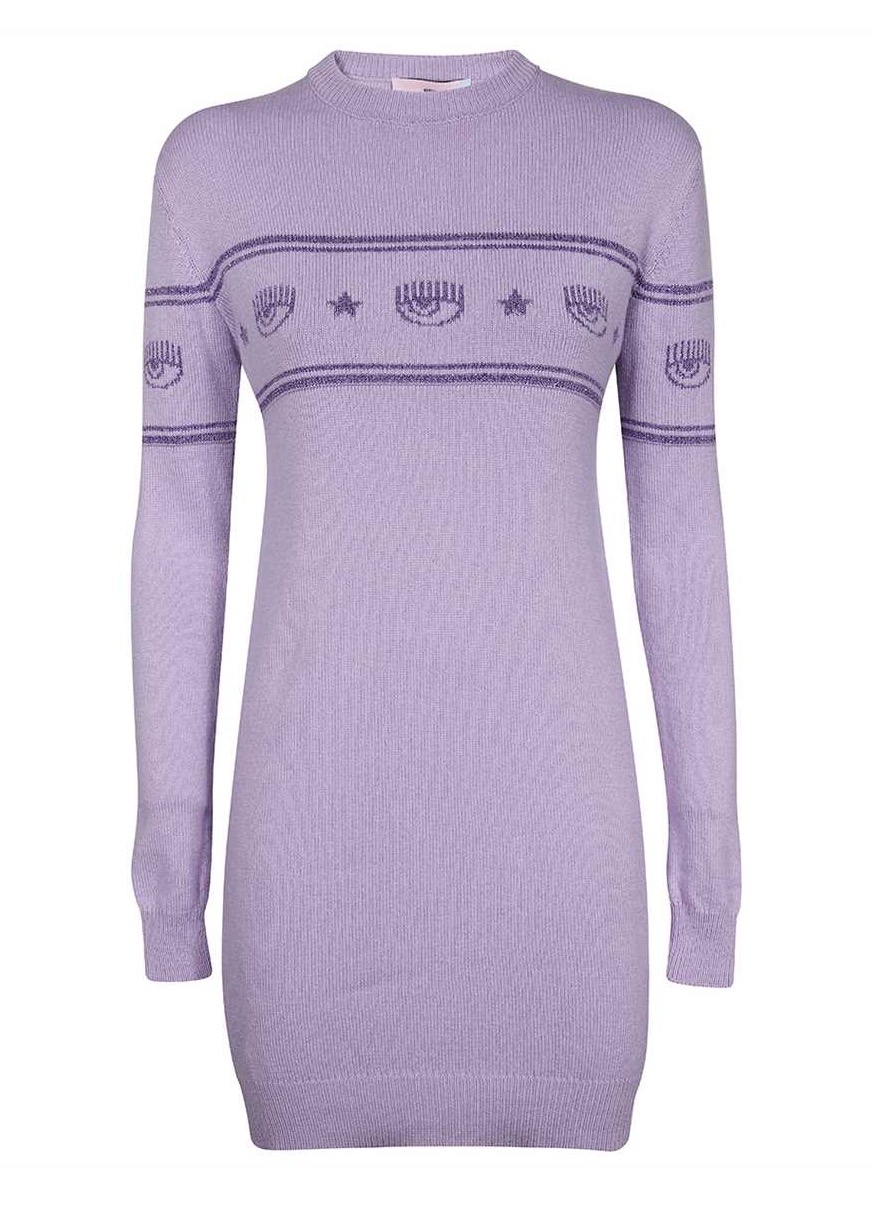 Chiara Ferragni - Dzianinowa Sukienka Z Logo 