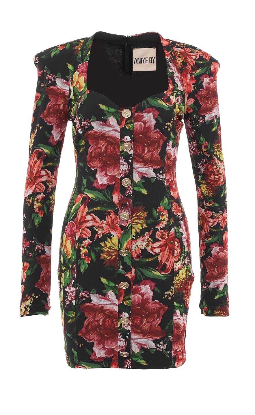 Aniye By - Sukienka Mini W Kwiatowy Print 