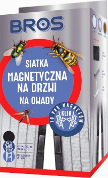 Zdjęcia - Odstraszacz owadów i zwierząt BROS Siatka magnetyczna na drzwi 80-100x220 cm Czarna 