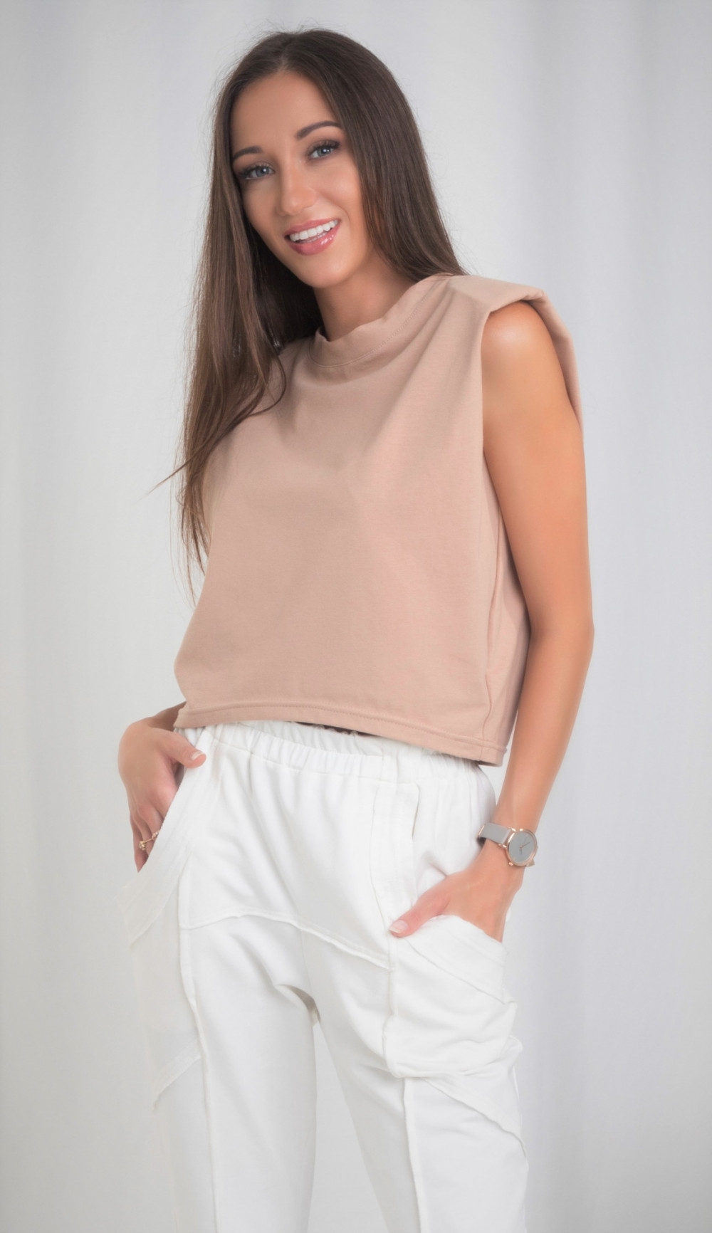 Top Harper beż 066