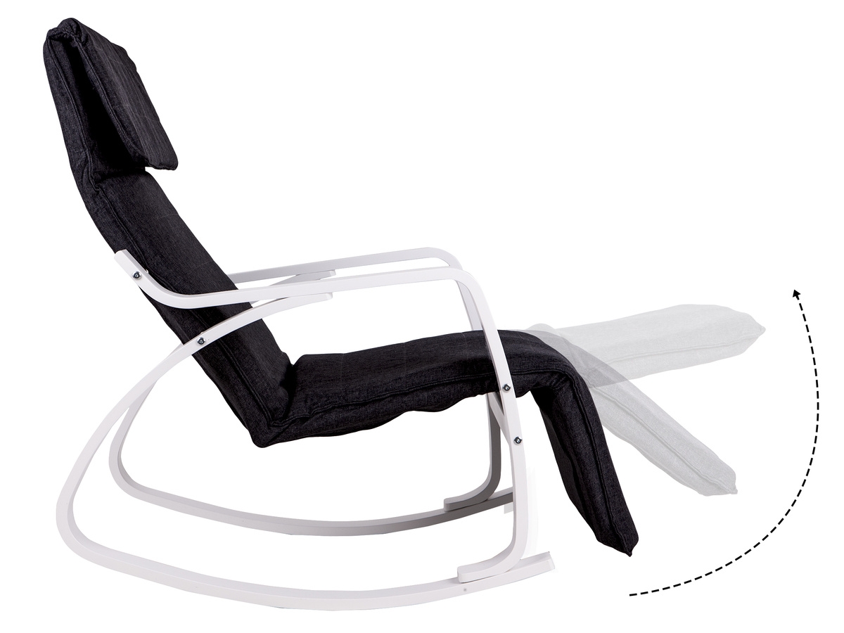Фото - Диван Modern Fotel bujany regulowany podnóżek biało czarny 
