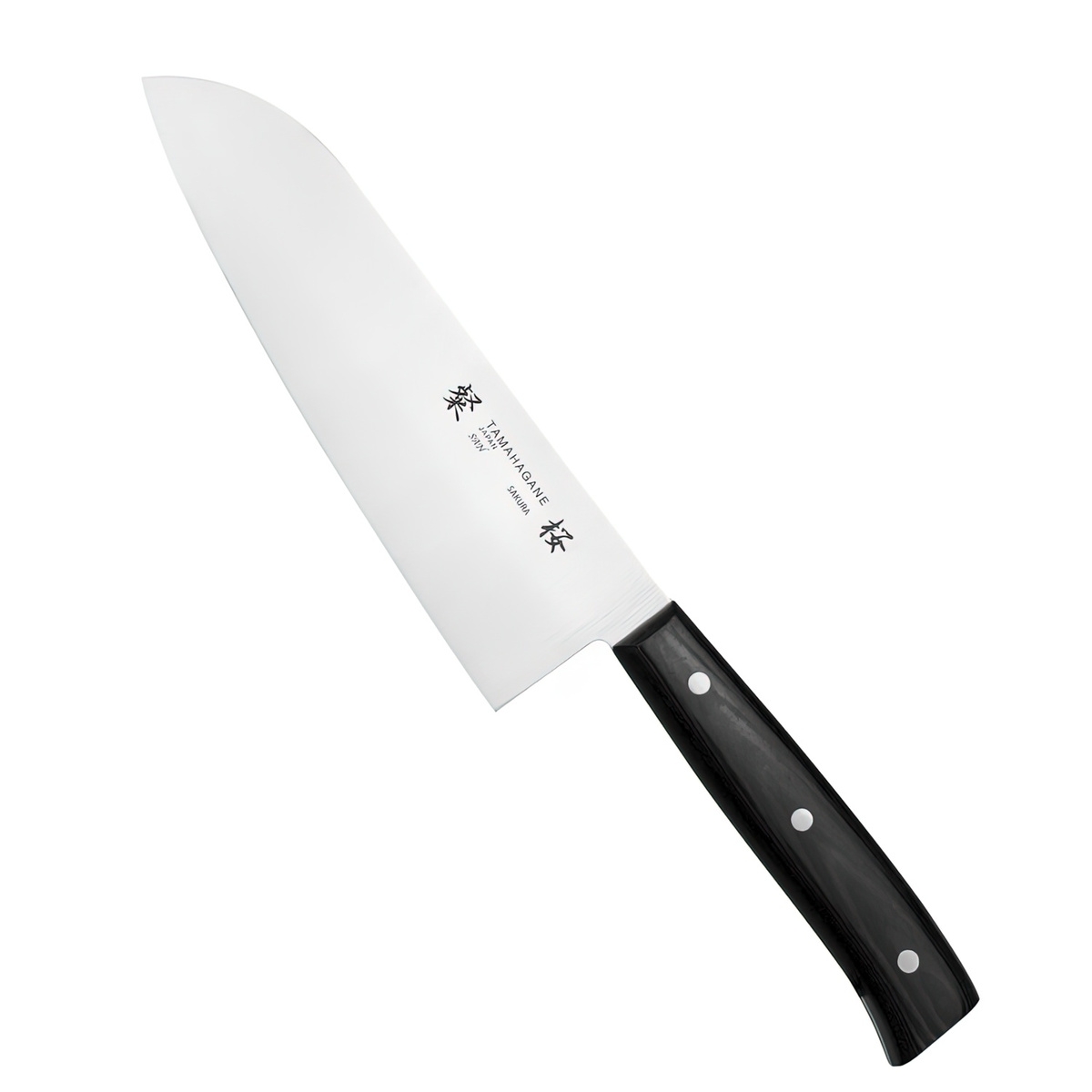 Фото - Кухонний ніж Tamahagane San Brown Vg-5 Santoku Knife 17.5cm - Premium Japanese Chef's K 