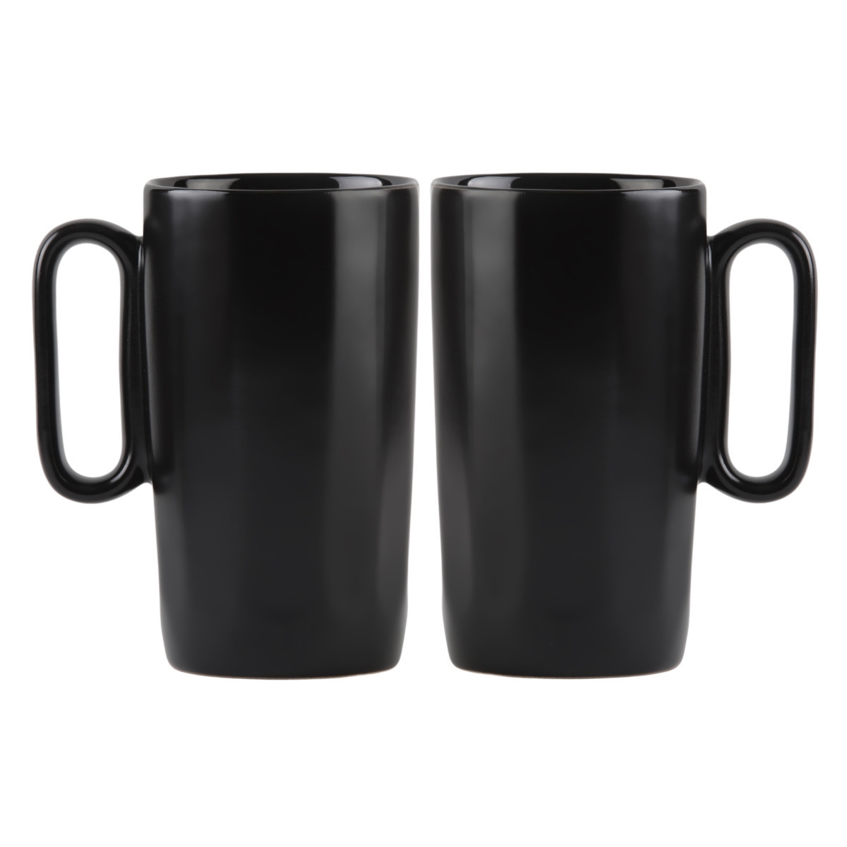 Фото - Кухоль Vialli Design Dwa kubki ceramiczne z uszkiem 330 ml Fuori czarne 30084  