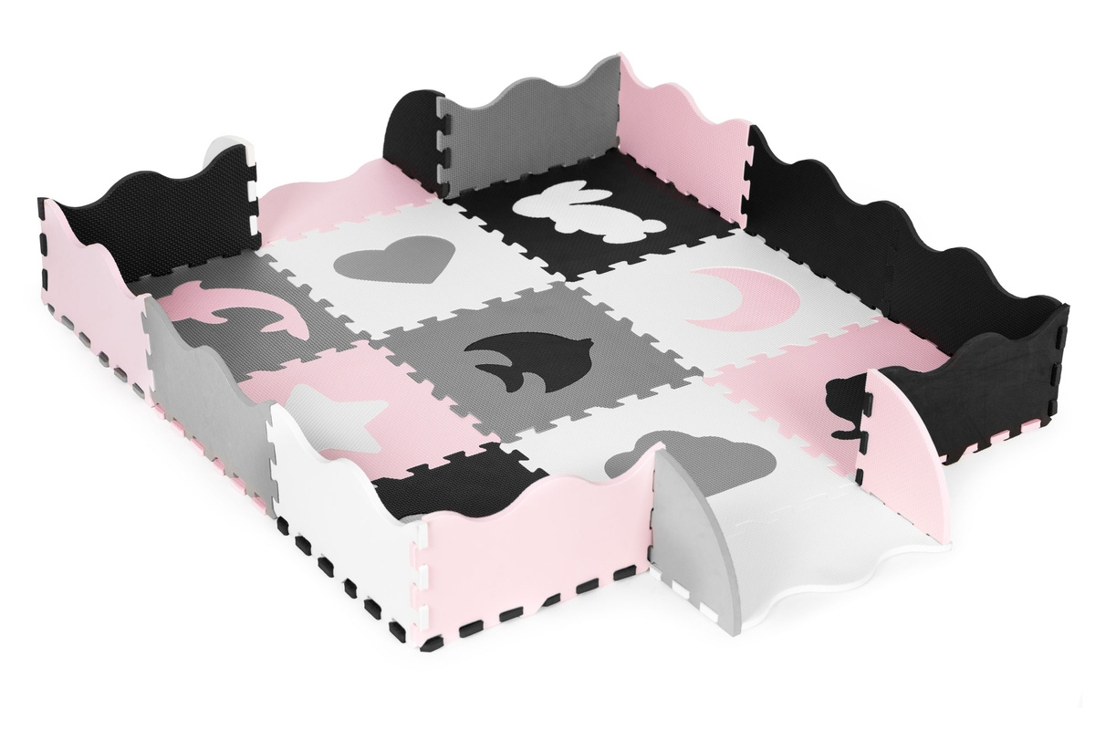 Фото - Розвивальний килимок EcoToys Mata piankowa z płotkiem Puzzle Suchy Basen 25 elementów 
