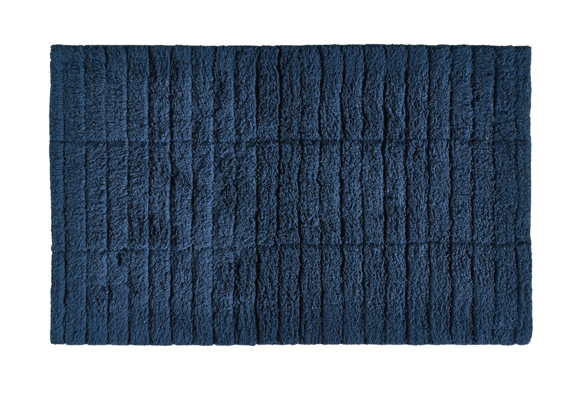 Zdjęcia - Dywanik łazienkowy Zone Denmark  50 x 80 cm Tiles Dark Blue 13541  