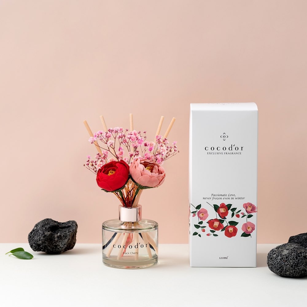 Фото - Освіжувач повітря Dyfuzor zapachowy z patyczkami i prawdziwymi kwiatami Flower Camellia 200