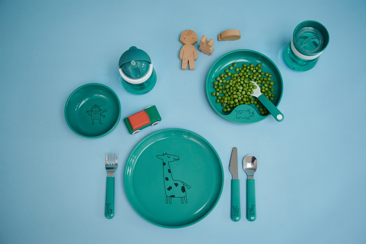 Zdjęcia - Naczynia i sztućce dla dzieci Mepal Talerzyk dziecięcy do karmienia Mio Deep Turquoise  