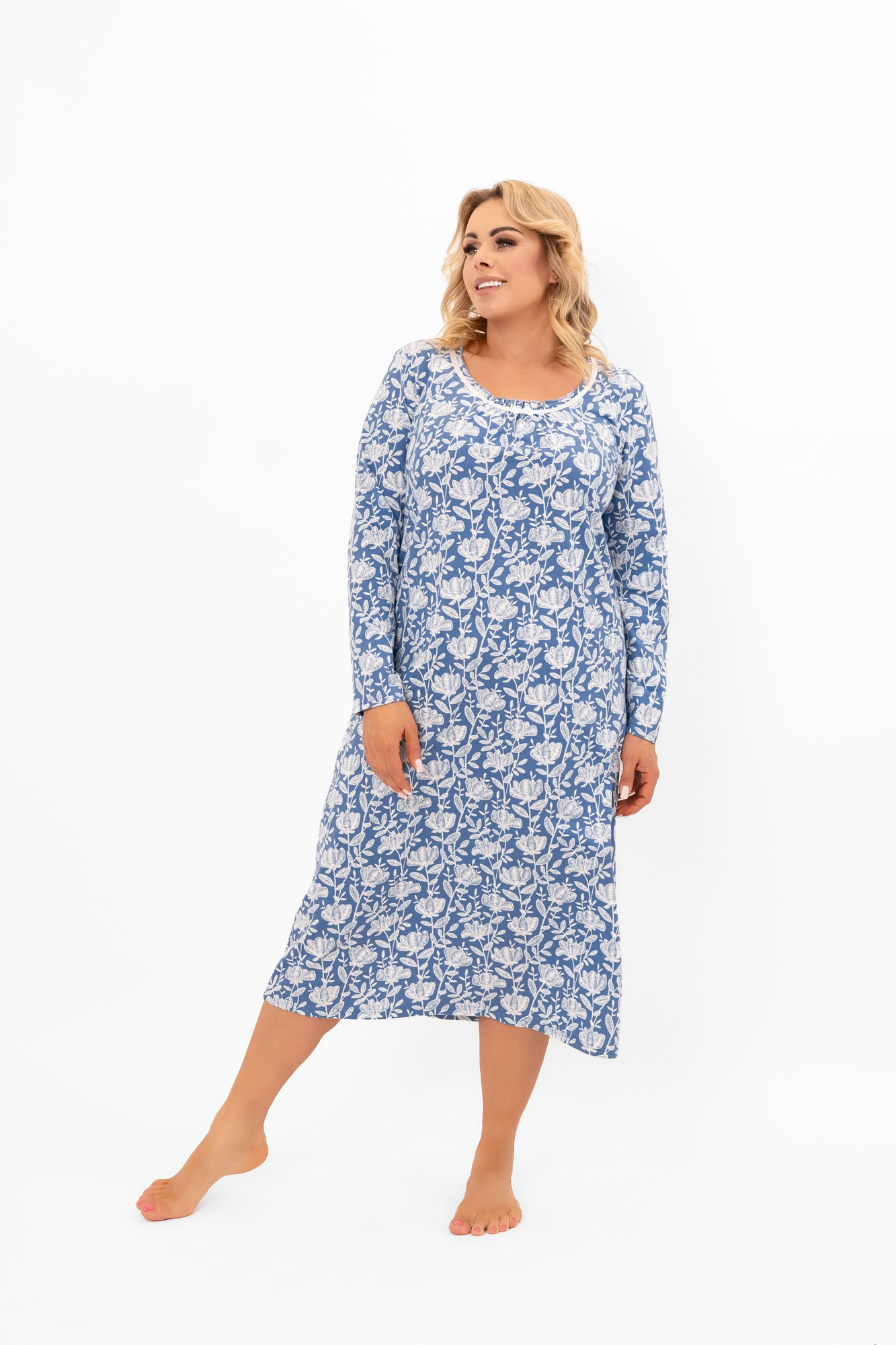 Koszula nocna damska długi rękaw Boma