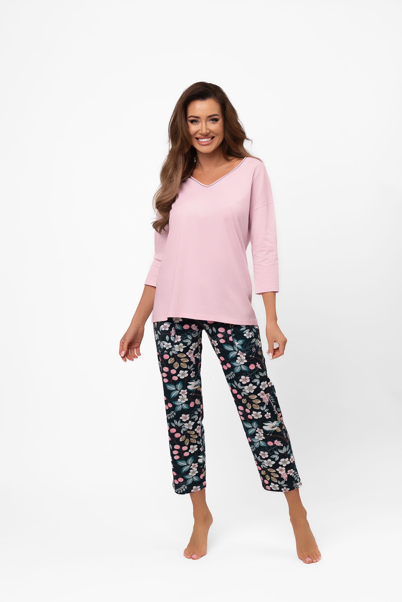 Piżama damska 3/4 rękaw, 7/8 spodnie Marisal