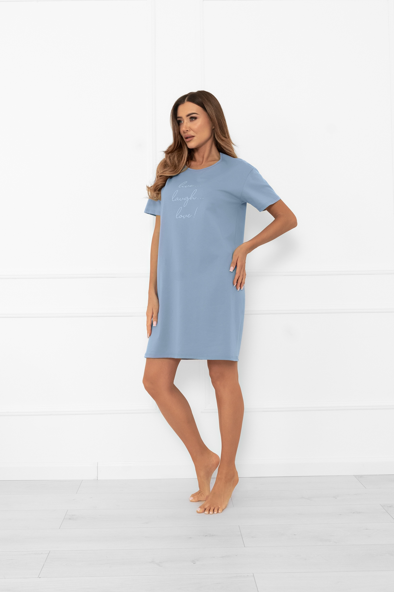 Koszula nocna damska krótki rękaw Ksara