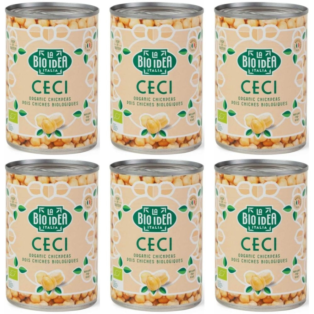 6 x Ciecierzyca w Puszce Bio 400 g (240 g) - La Bio Idea