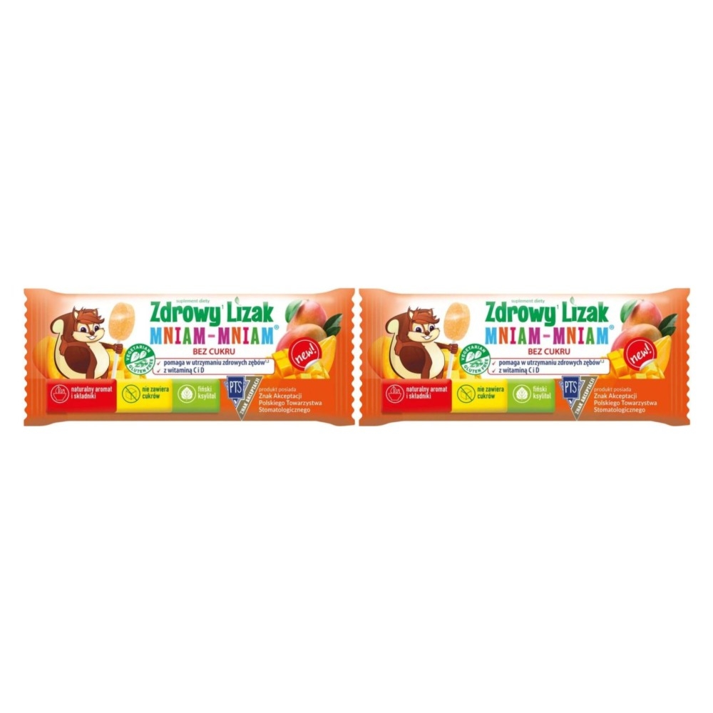 Zdrowy Lizak Mniam - Mniam MANGO Łezka Starpharma - Zestaw 2 x 1 Lizak