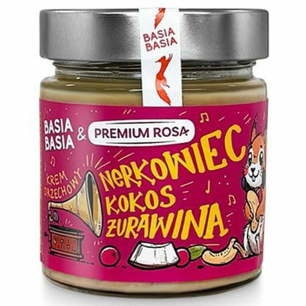 Krem z Nerkowców z Kokosem i Żurawiną 195 g - Basia Basia