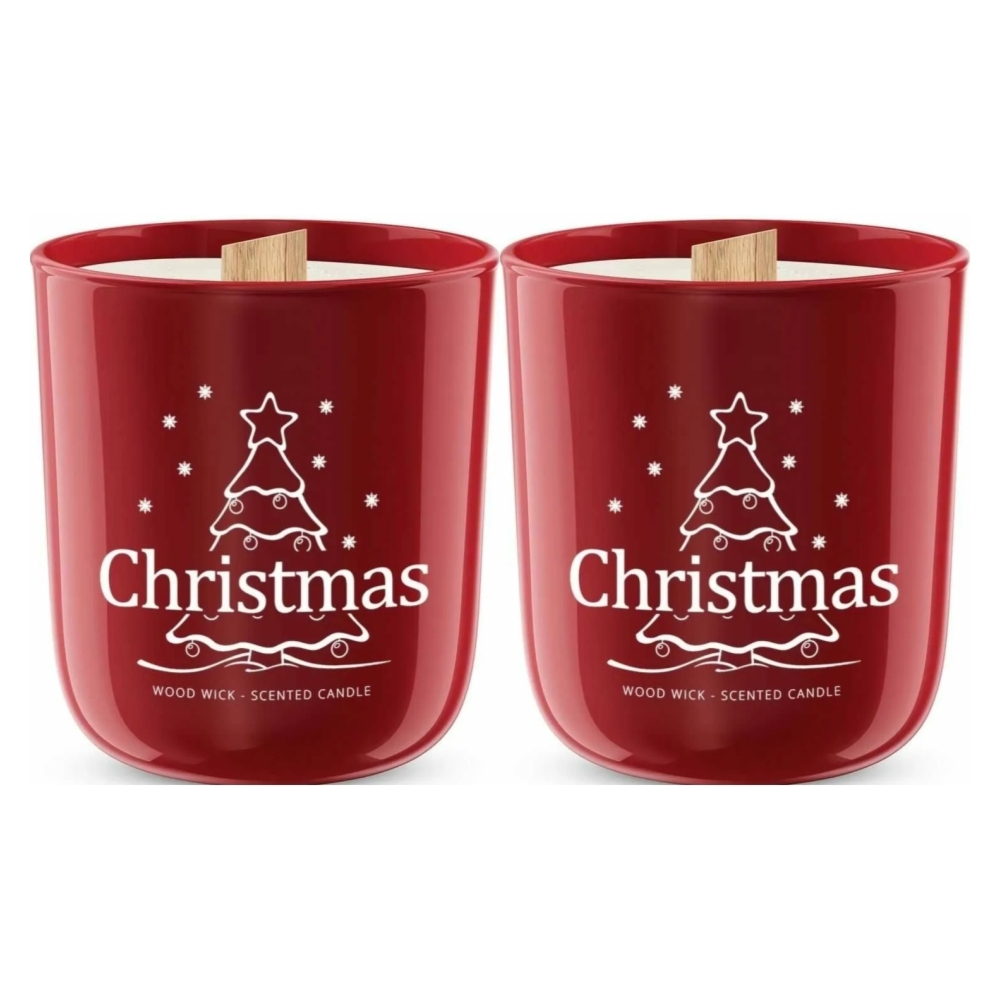 2 x Christmas Świąteczna Sojowa Świeca Zapachowa w Szkle - Salire